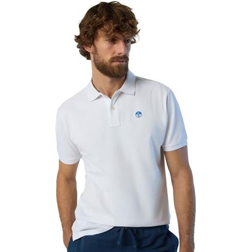 North Sails polo uomo North Sails patch logo bianco