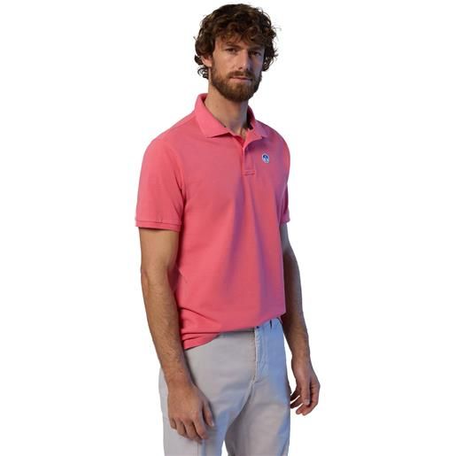 North Sails polo uomo North Sails patch logo rosa corallo