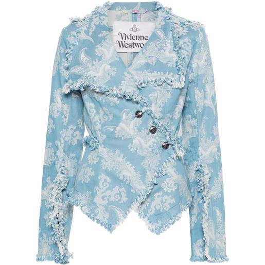 Vivienne Westwood giacca con frange worth more - blu