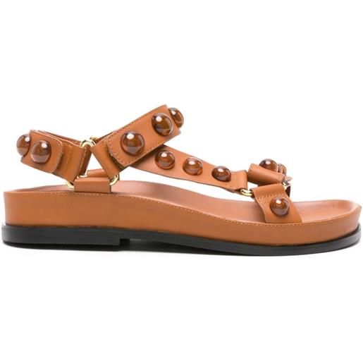SANDRO sandali con borchie - marrone