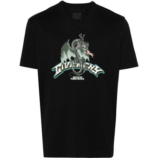 Givenchy t-shirt con stampa dragon - nero