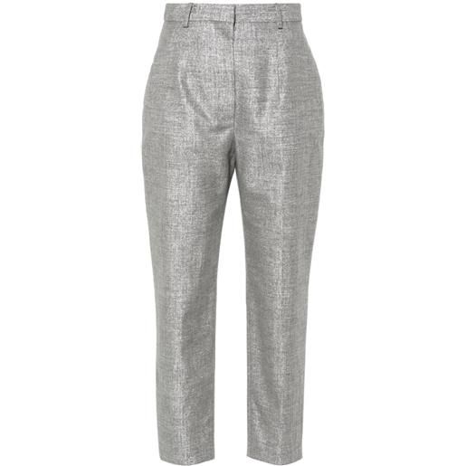 Alexander McQueen pantaloni lamé - argento