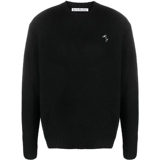 Acne Studios maglione con ricamo - nero