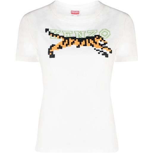 KENZO t-shirt pixel bianco / xs