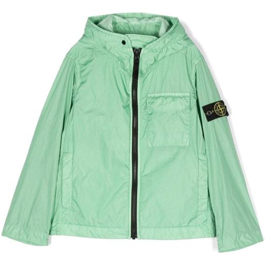 STONE ISLAND giacca con patch logo verde / 8a