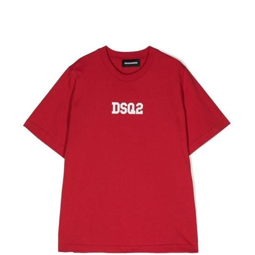 DSQUARED2 t-shirt con stampa dsq2 rosso / 8a
