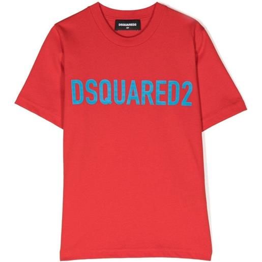 DSQUARED2 t-shirt con logo a contrasto rosso / 8a