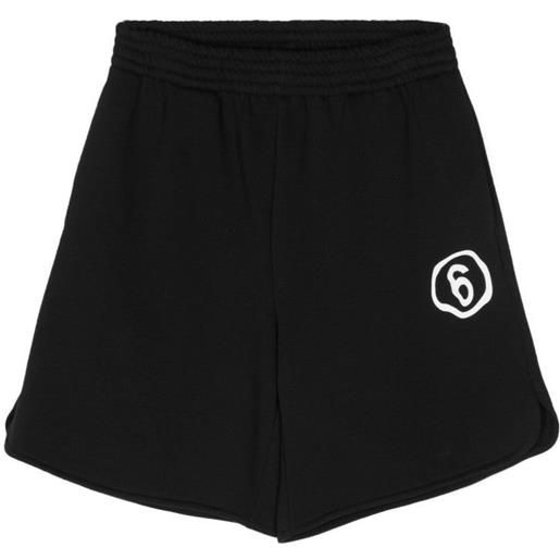 MM6 shorts in tessuto nero / 8a