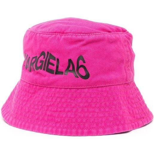 MM6 cappello bucket con stampa rosa / 6a