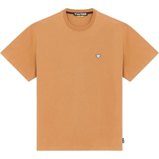 IUTER t-shirt heart logo marrone / s