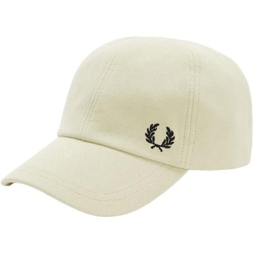 FRED PERRY cappello con visiera e logo ricamato bianco / tu