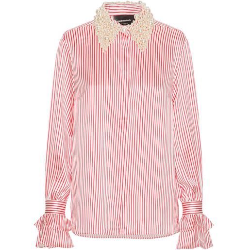 CUSTOMMADE camicia con perle camilia rosa / 40