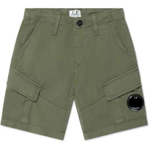 C.P. COMPANY shorts cargo con logo verde / 8a