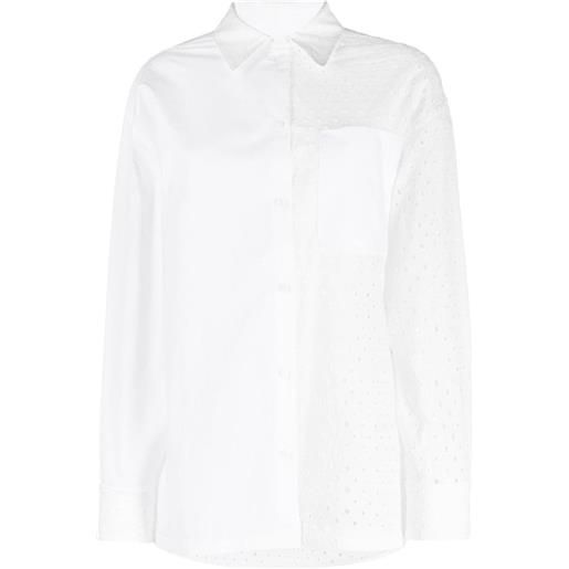KENZO camicia oversize con inserti in pizzo bianco / 36