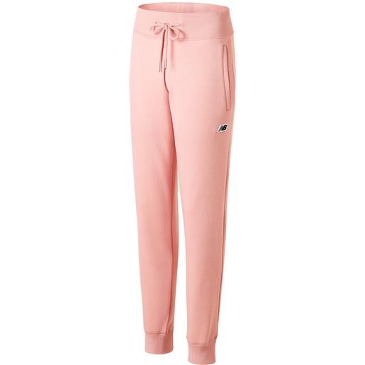 NEW BALANCE pantaloni con minilogo rosa / xs