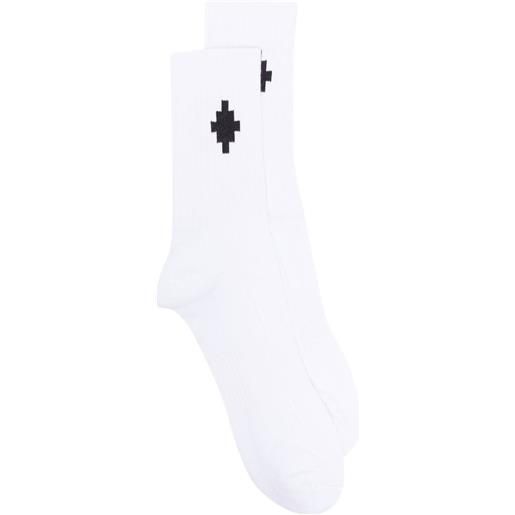 MARCELO BURLON calzini con logo bianco / tu