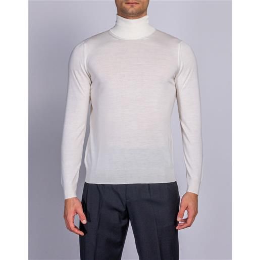 CORSINELABEDOLI maglione collo alto con texture bianco / 46