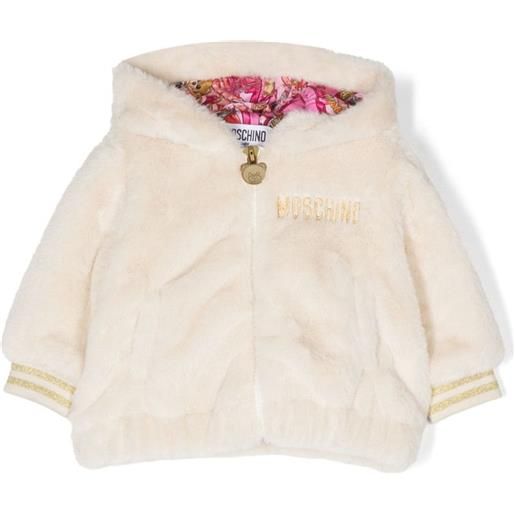 MOSCHINO BABY giacca con logo bianco / 6-9m