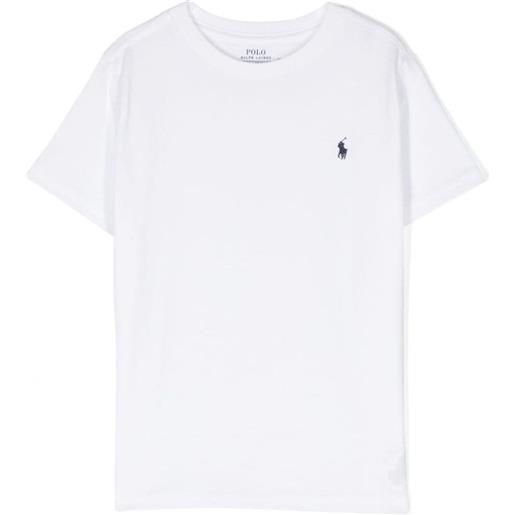 RALPH LAUREN t-shirt con logo ricamato a contrasto bianco / 2a