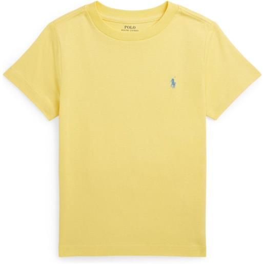 RALPH LAUREN t-shirt con logo ricamato a contrasto giallo / 2a