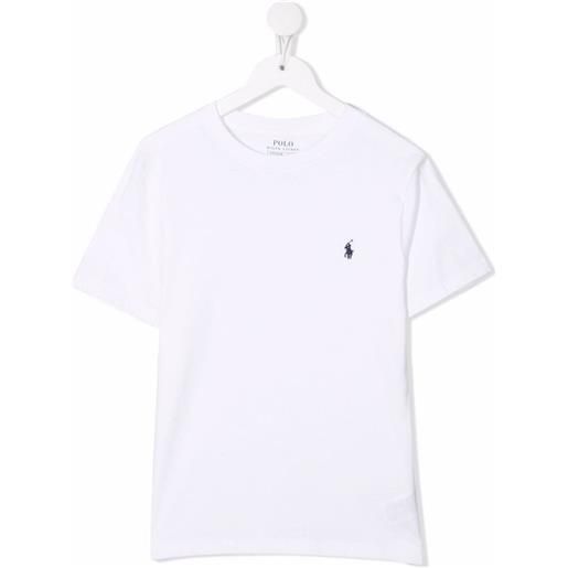 RALPH LAUREN t-shirt con logo ricamato a contrasto bianco / s