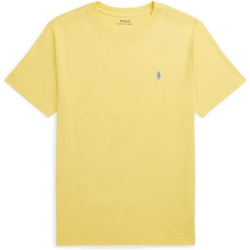 RALPH LAUREN t-shirt con logo ricamato a contrasto giallo / s