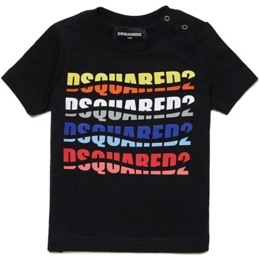 DSQUARED2 t-shirt con dettaglio a contrasto nero / 12m