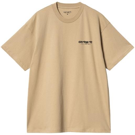 CARHARTT WIP t-shirt con mini logo marrone / s