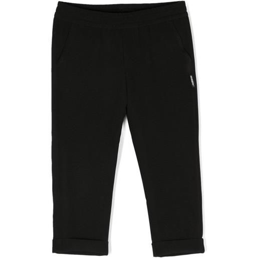 MSGM pantaloni con patch logo nero / 8a