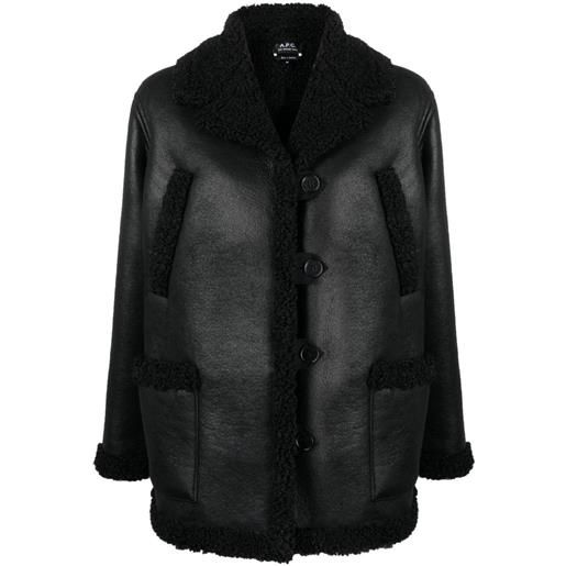 A.P.C. giacca con pelliccia nero / 36