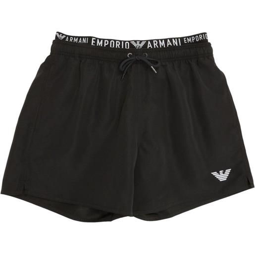 EMPORIO ARMANI SWIMWEAR shorts mare con logo eagle nero / 46