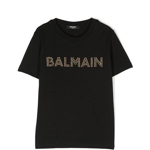 BALMAIN t-shirt con logo nero / 12a