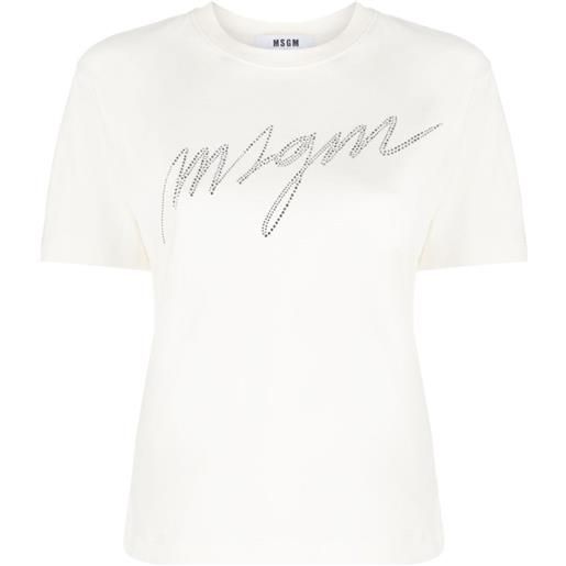 MSGM t-shirt con logo neutro / s