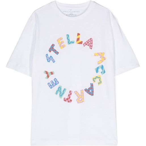 STELLA MCCARTNEY KIDS t-shirt logata con logo multicolor bianco / 2a