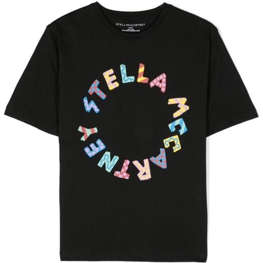 STELLA MCCARTNEY KIDS t-shirt logata con logo multicolor nero / 2a