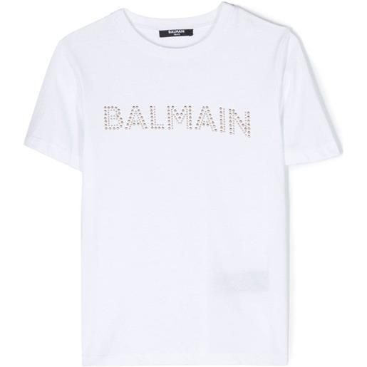 BALMAIN t-shirt con logo bianco / 13a