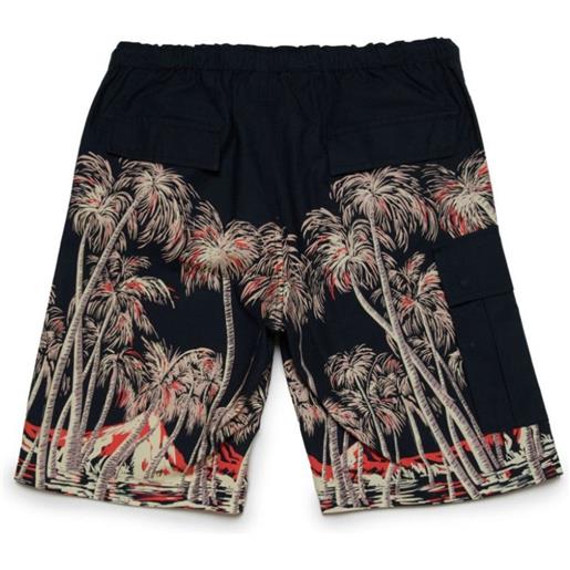 N.21 shorts con stampa palme nero / 8a