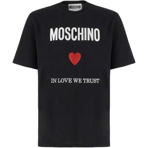 MOSCHINO t-shirt logata con stampa grafica nero / 46