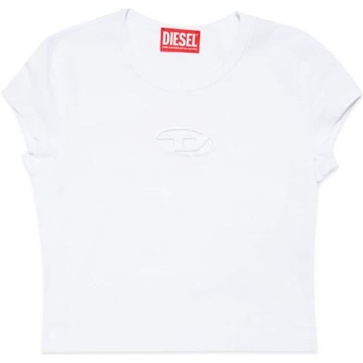 DIESEL t-shirt con logo tono su tono bianco / 4a