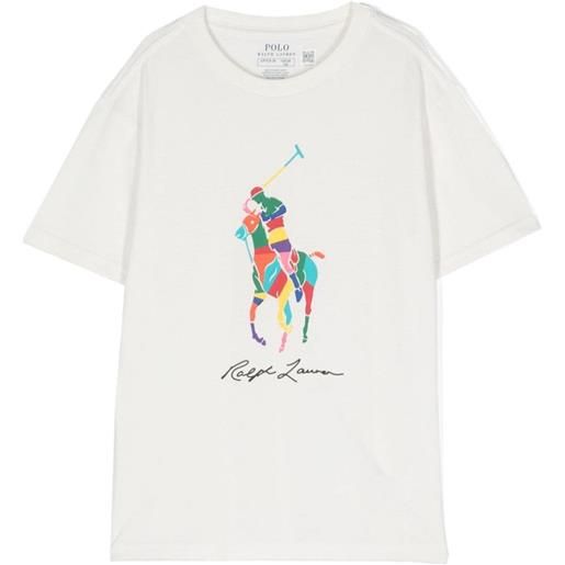 RALPH LAUREN t-shirt con stampa a contrasto bianco / s