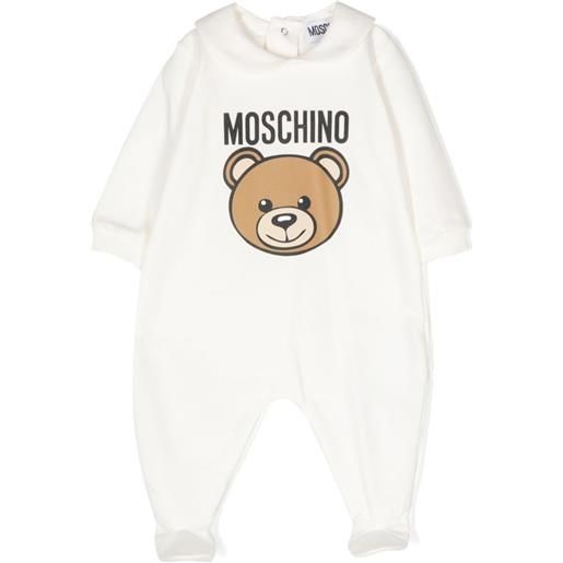 MOSCHINO BABY tutina con teddy bear bianco / 0-3m