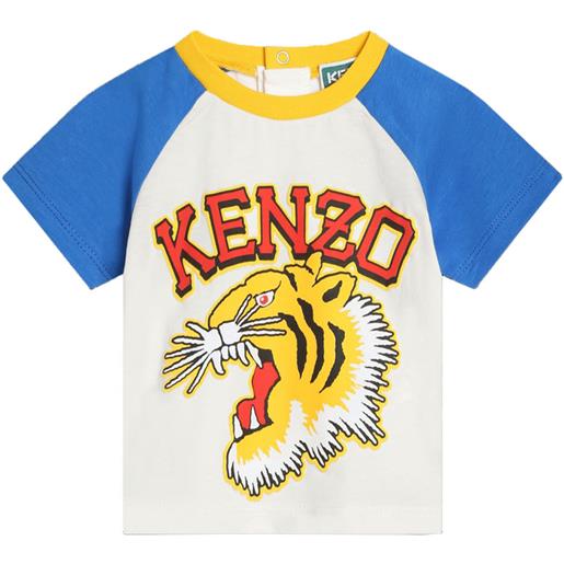 KENZO t-shirt con motivo tiger bianco / 6m