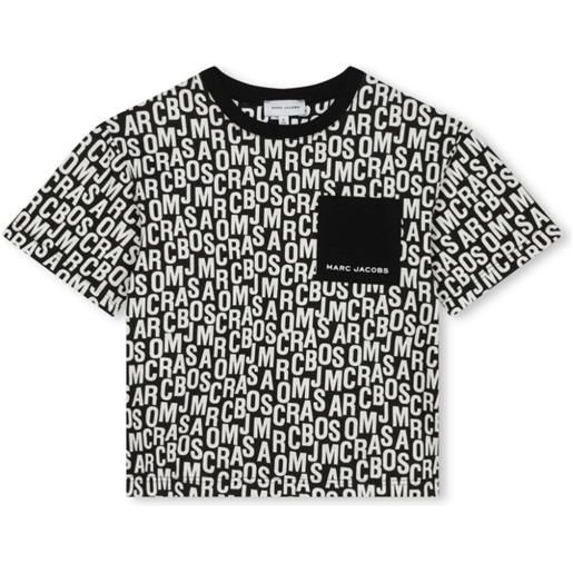 THE MARC JACOBS t-shirt con stampa logata all-over nero / 2a