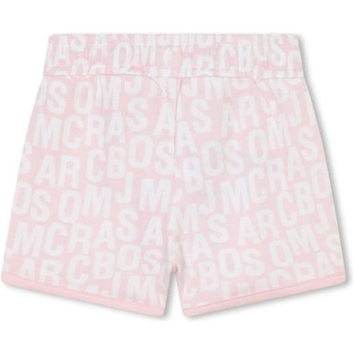 THE MARC JACOBS set logato con t-shirt e shorts rosa / 3m