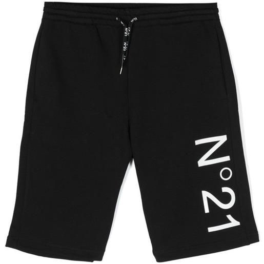 N.21 shorts con stampa logo nero / 8a