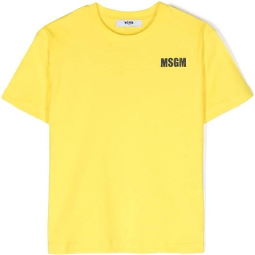 MSGM t-shirt con logo a contrasto giallo / 4a