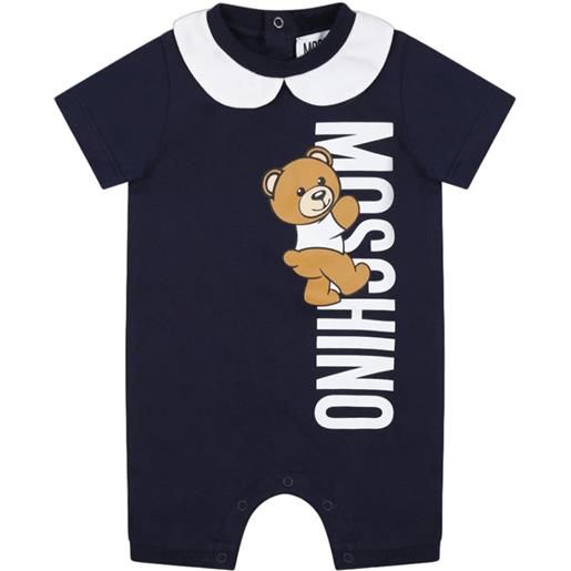 MOSCHINO BABY tutina con teddy bear blu / 3-6m