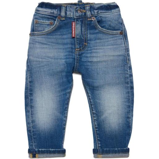 DSQUARED2 jeans con patch posteriore blu / 12m