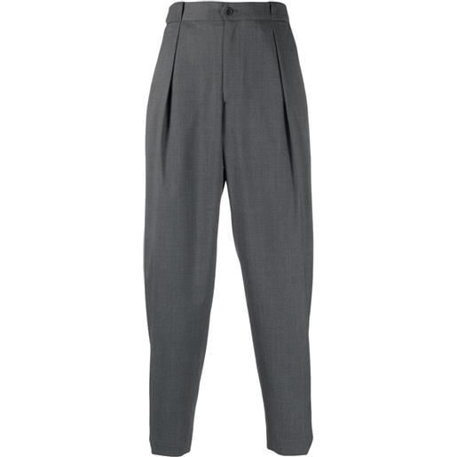 BRIGLIA pantaloni crop con pieghe grigio / 44