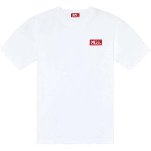 DIESEL t-shirt con stampa del logo bianco / s